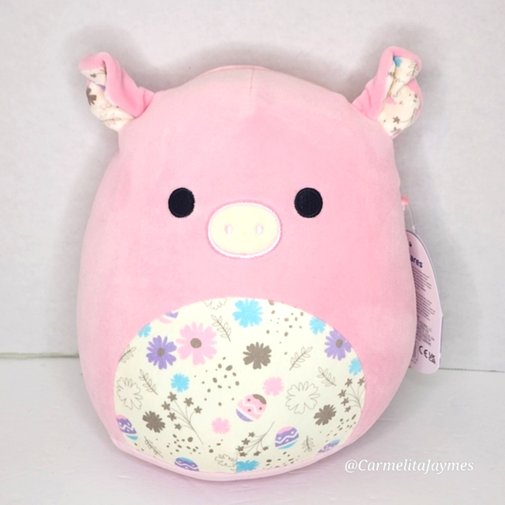 🐣 PETER 🐷 Pink Pig Floral Belly & Ears Easter 2024 Original Squishmallow ☆ NWT